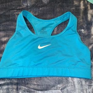 Blue nike sports bra